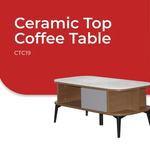 Goodnite Living Set, Ceramic Top TV Cabinet + Coffee Table