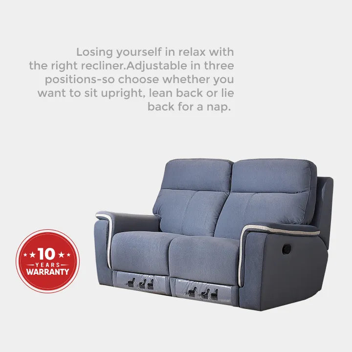 Goodnite Fabric Recliner Sofa (5010), 1 Seater Recliner/ 2 Seater Recliner/ 3 Seater Recliner/ 2RR+3RR Seater, 10 Years Warranty