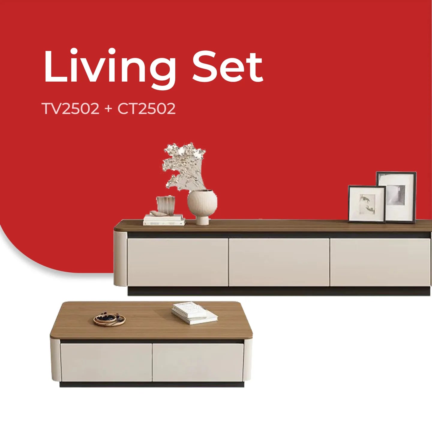 Goodnite TV Cabinet + Coffee Table (TV2502+CT2502)
