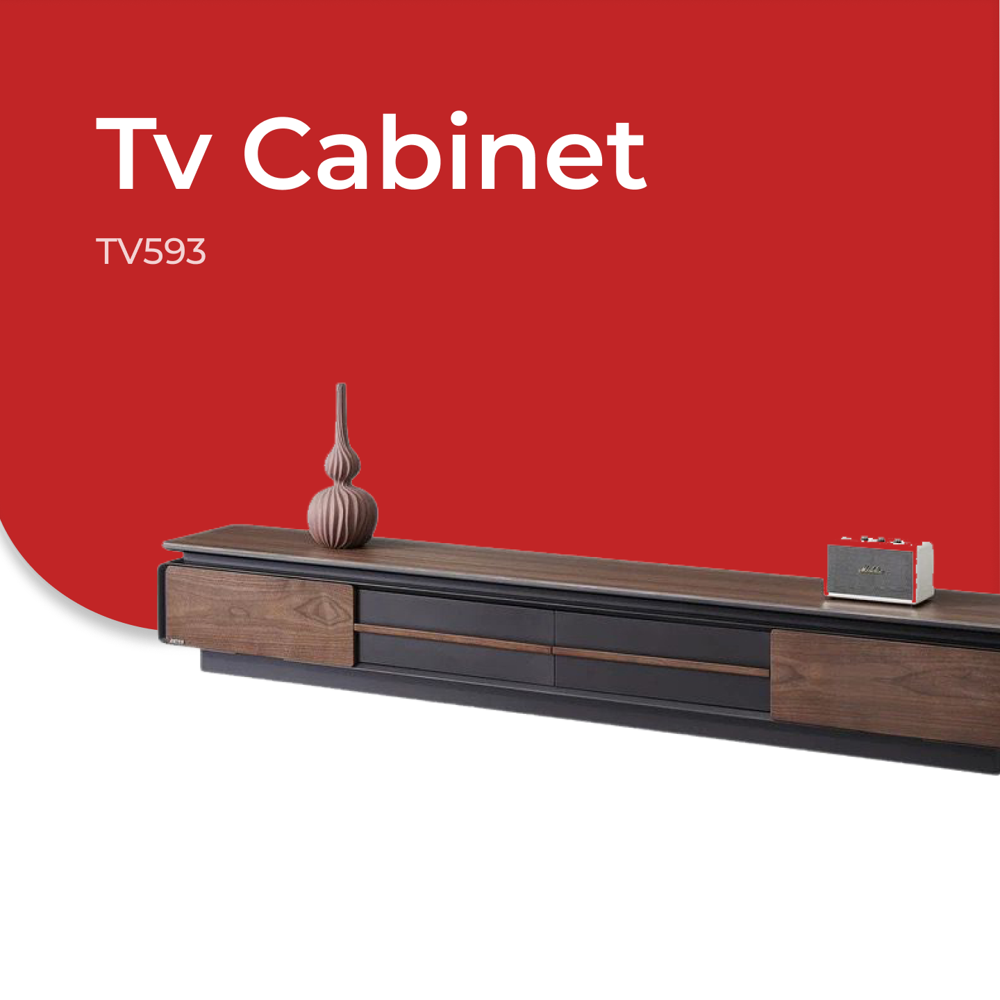 Goodnite Living Set, 6.5FT Tech Stone Top TV Cabinet + Coffee Table