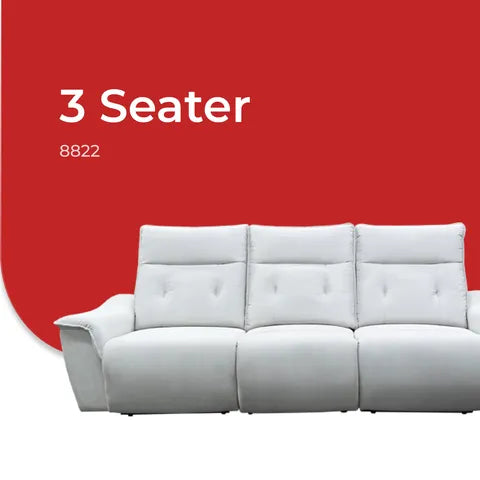 Goodnite Recliner Sofa (8822), 1 Seater Recliner/ 2 Seater Recliner / 3 Seater Recliner/ 3 Seater +2 Power Recyliner, 5 Years Warranty