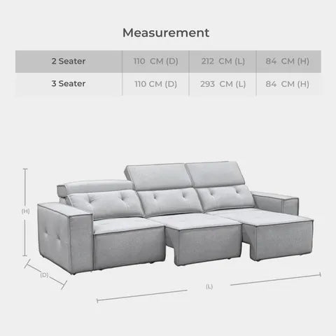 Goodnite Seat Power Slide Out Sofa (N2605), 5 Years Warranty