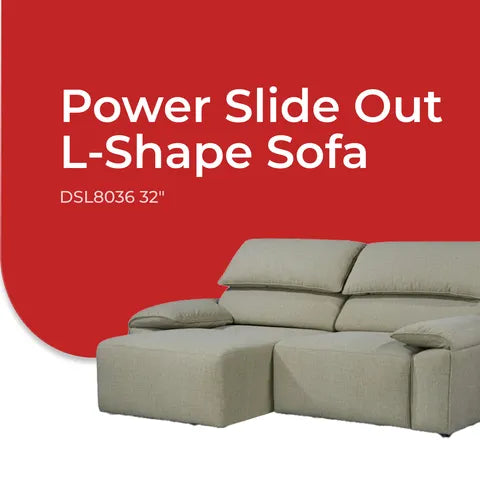 Goodnite Seat Power Slide Out L-Shape Sofa (DSL8036 32"), 5 Years Warranty
