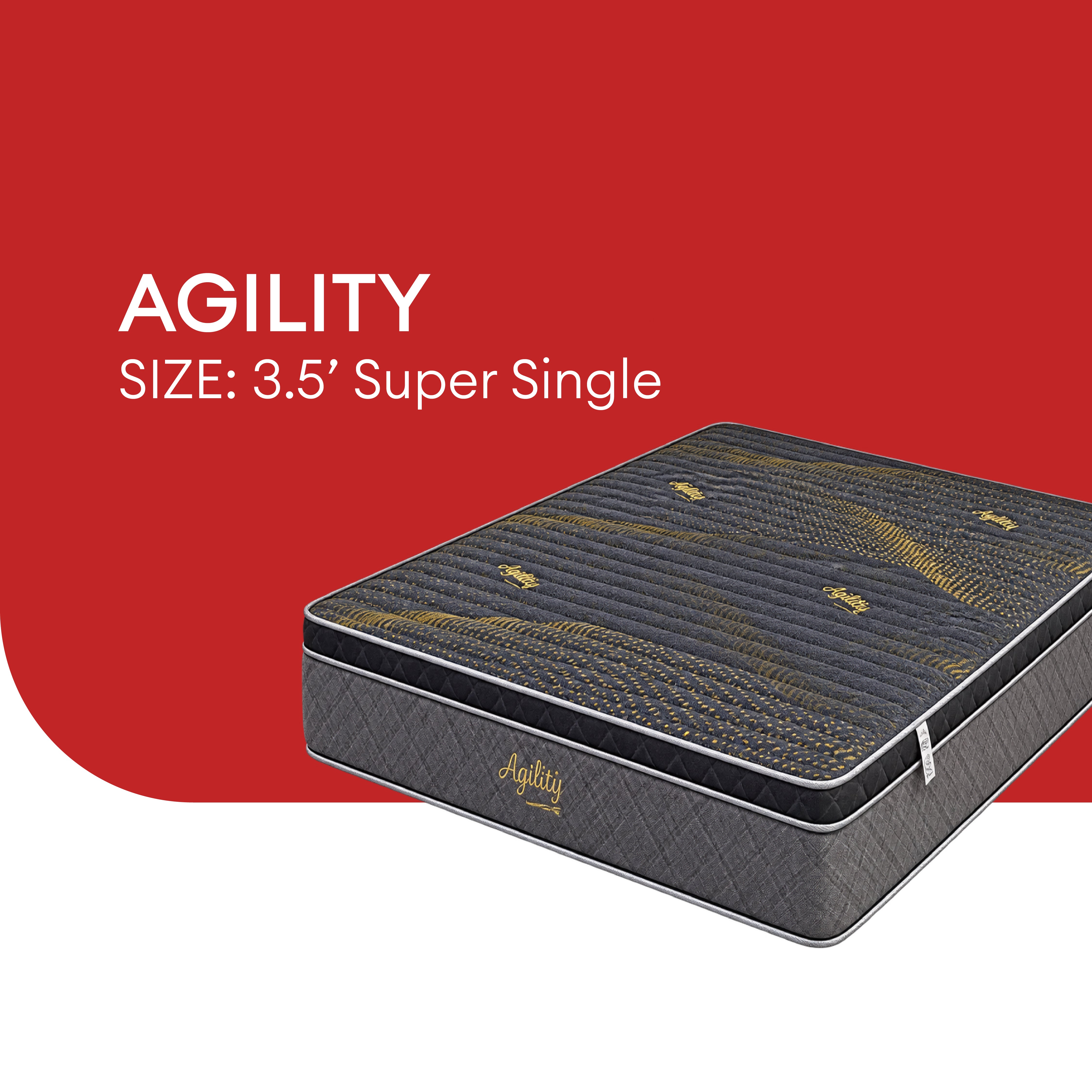 Goodnite Agility 6 Turn Posture Spring Mattress (10 Inch) with Single/ Super Single/ Queen/ King