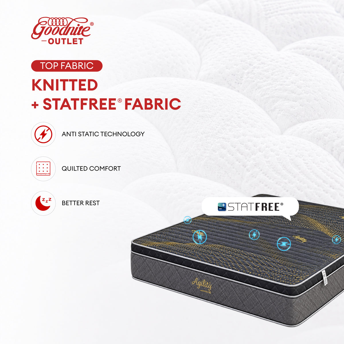 Goodnite Agility 6 Turn Posture Spring Mattress (10 Inch) with Single/ Super Single/ Queen/ King