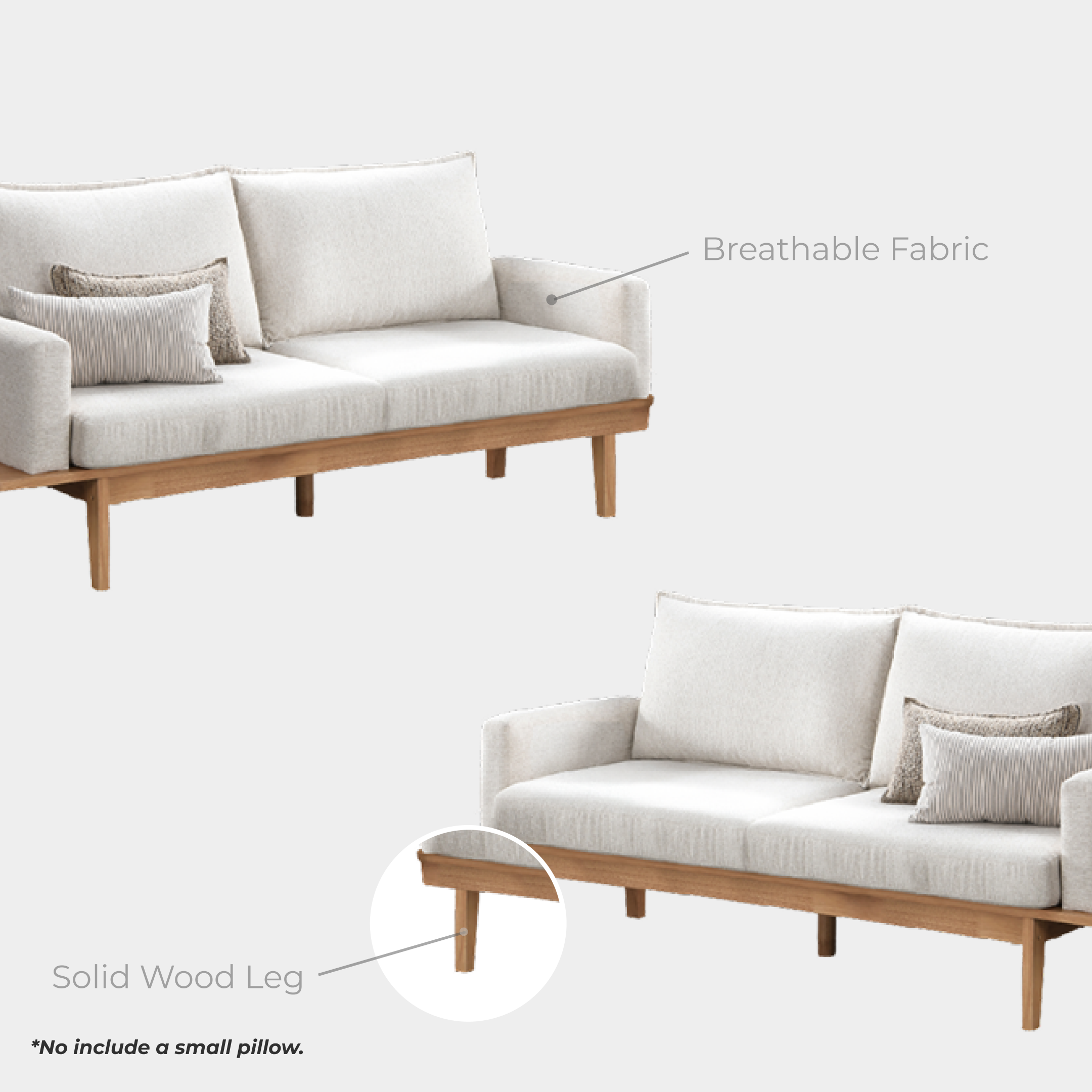 Goodnite Muji Living Set, 1 Seater/ 3 Seater/ 1+3 Seater+Side Table