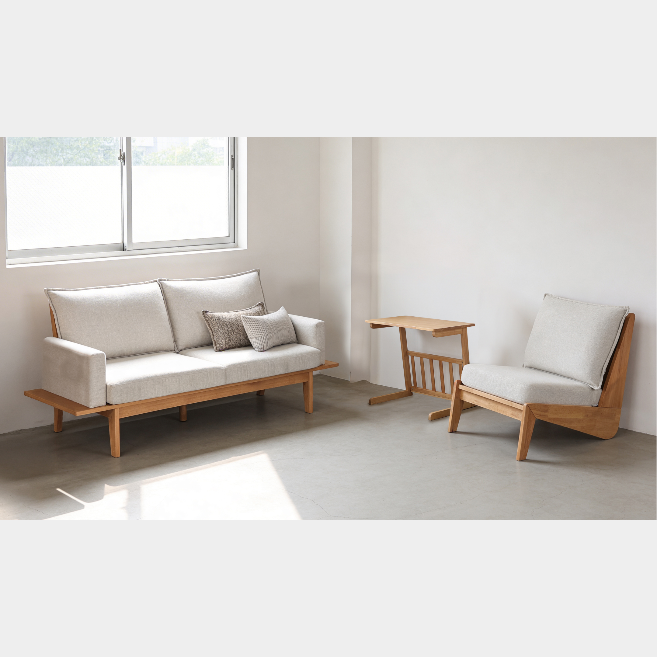 Goodnite Muji Living Set, 1 Seater/ 3 Seater/ 1+3 Seater+Side Table