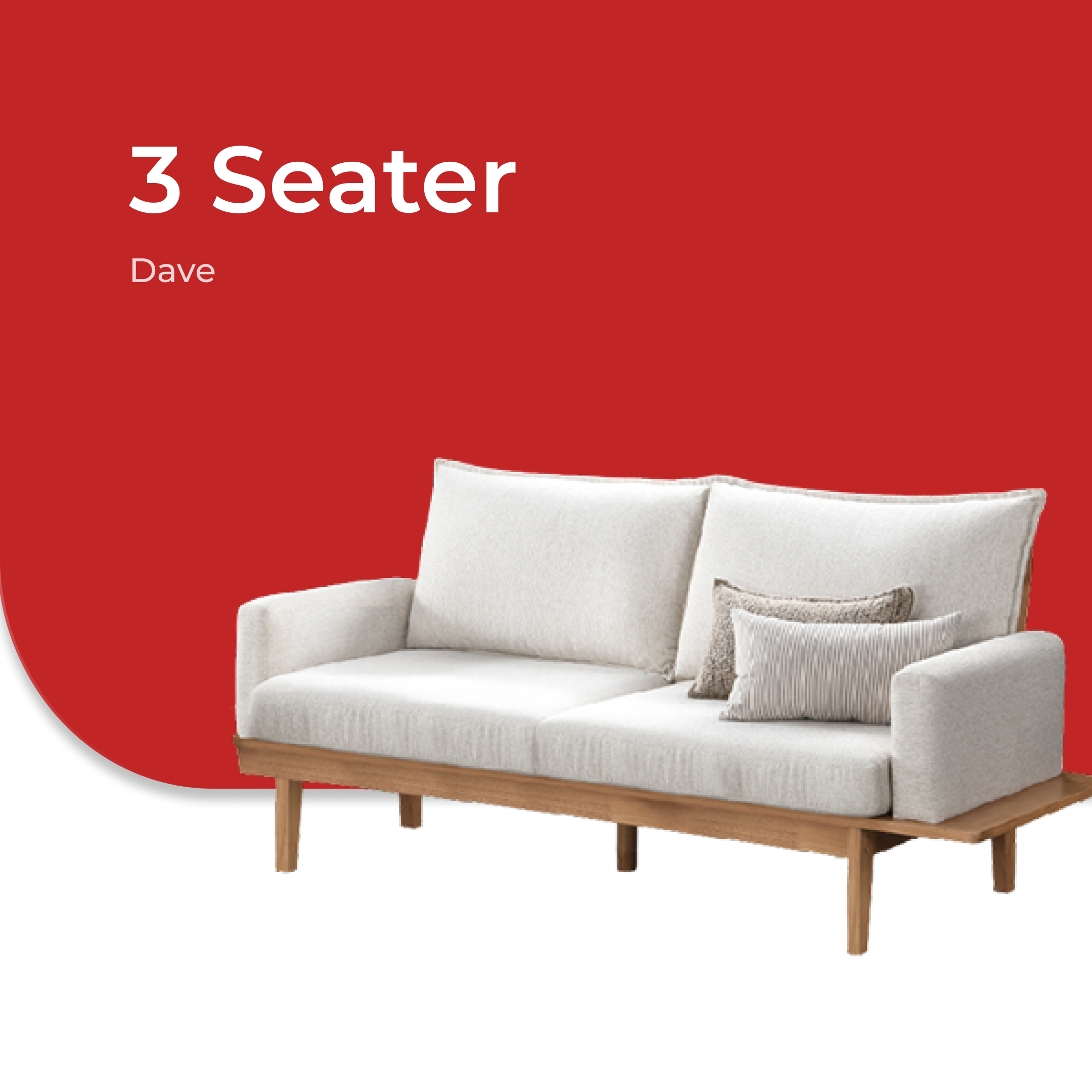 Goodnite Muji Living Set, 1 Seater/ 3 Seater/ 1+3 Seater+Side Table