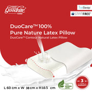Goodnite Duocare™ Contour Natural Latex Pillow 60cm x 38cm x 10.5cm (Statfree® + IceSleep®)