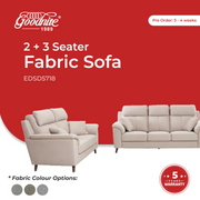 Goodnite Fabric Sofa (EDSD5718), 2 Seater/ 3 Seater/ 2+3 Seater/ 5 Years Warranty
