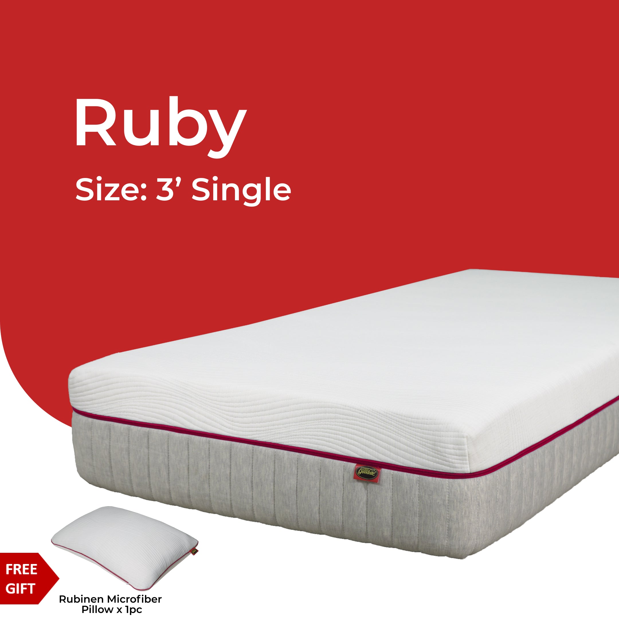 Goodnite Ruby Posture Spring Mattress (10 Inch) with Single/ Super Single/ King