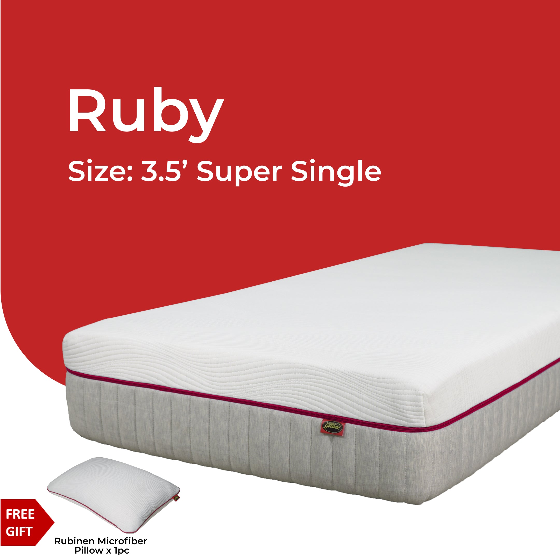 Goodnite Ruby Posture Spring Mattress (10 Inch) with Single/ Super Single/ King