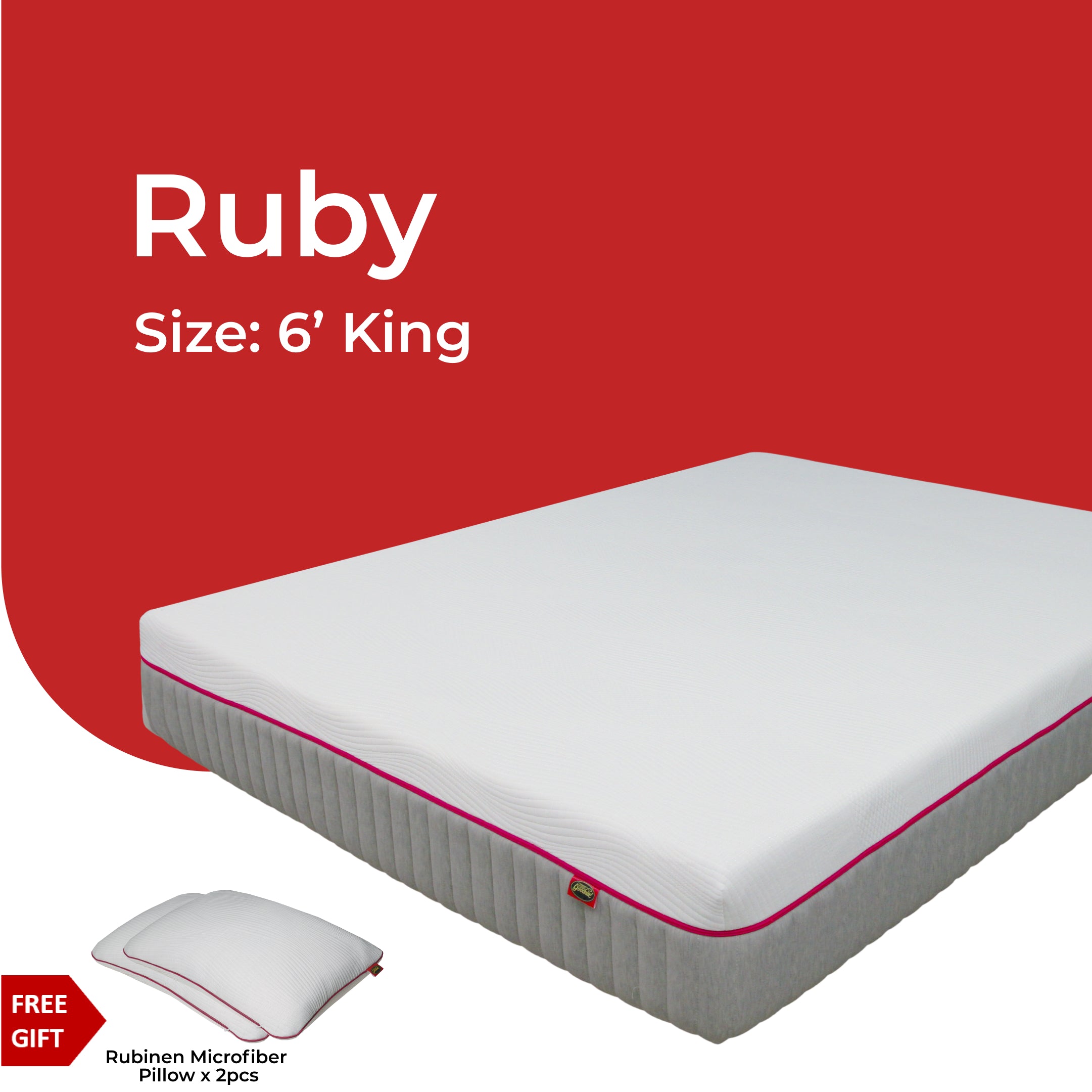 Goodnite Ruby Posture Spring Mattress (10 Inch) with Single/ Super Single/ King