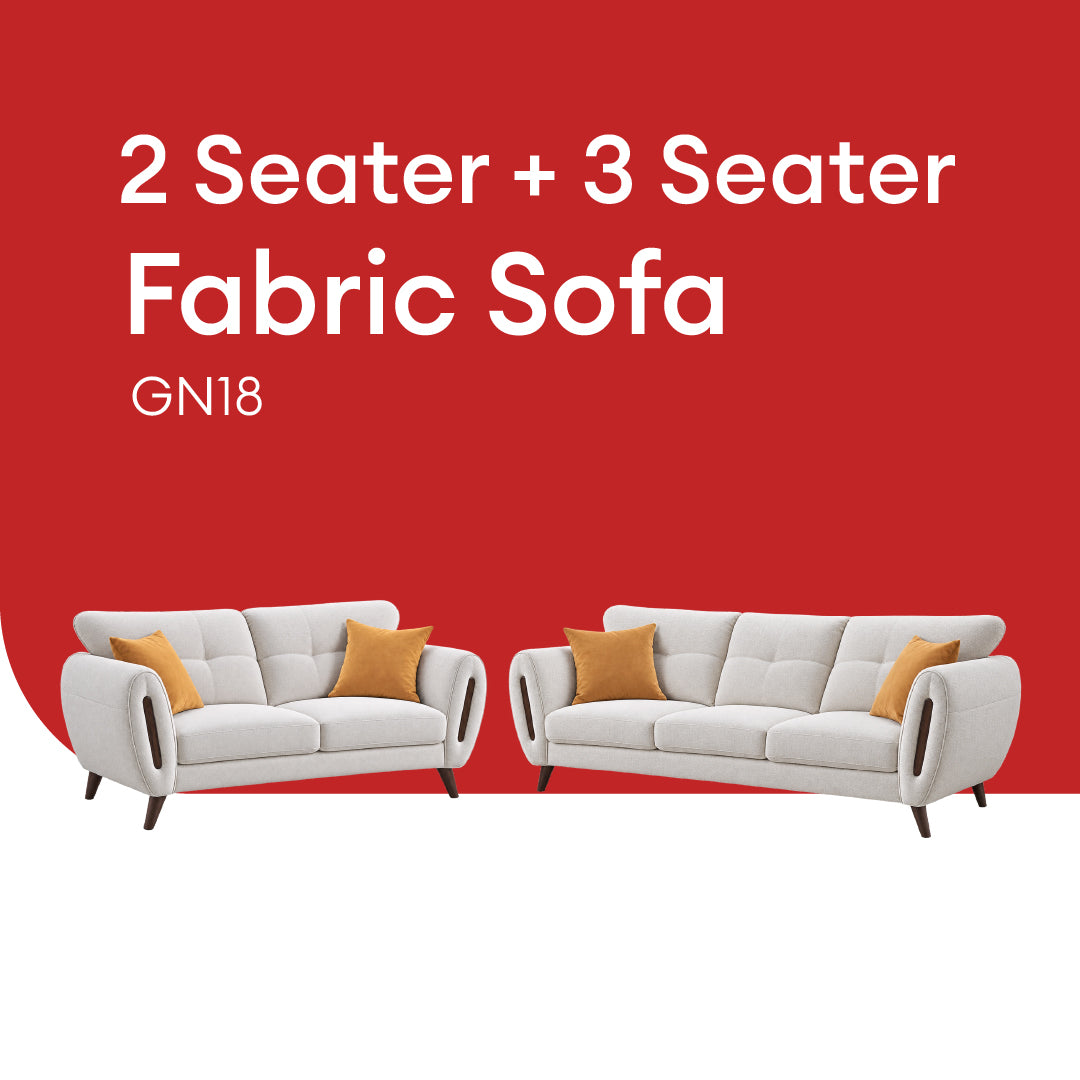Goodnite Fabric Sofa (GN18), 1 Seater/ 2 Seater/ 3 Seater/ 2+3 Seater, 5 Years Warranty