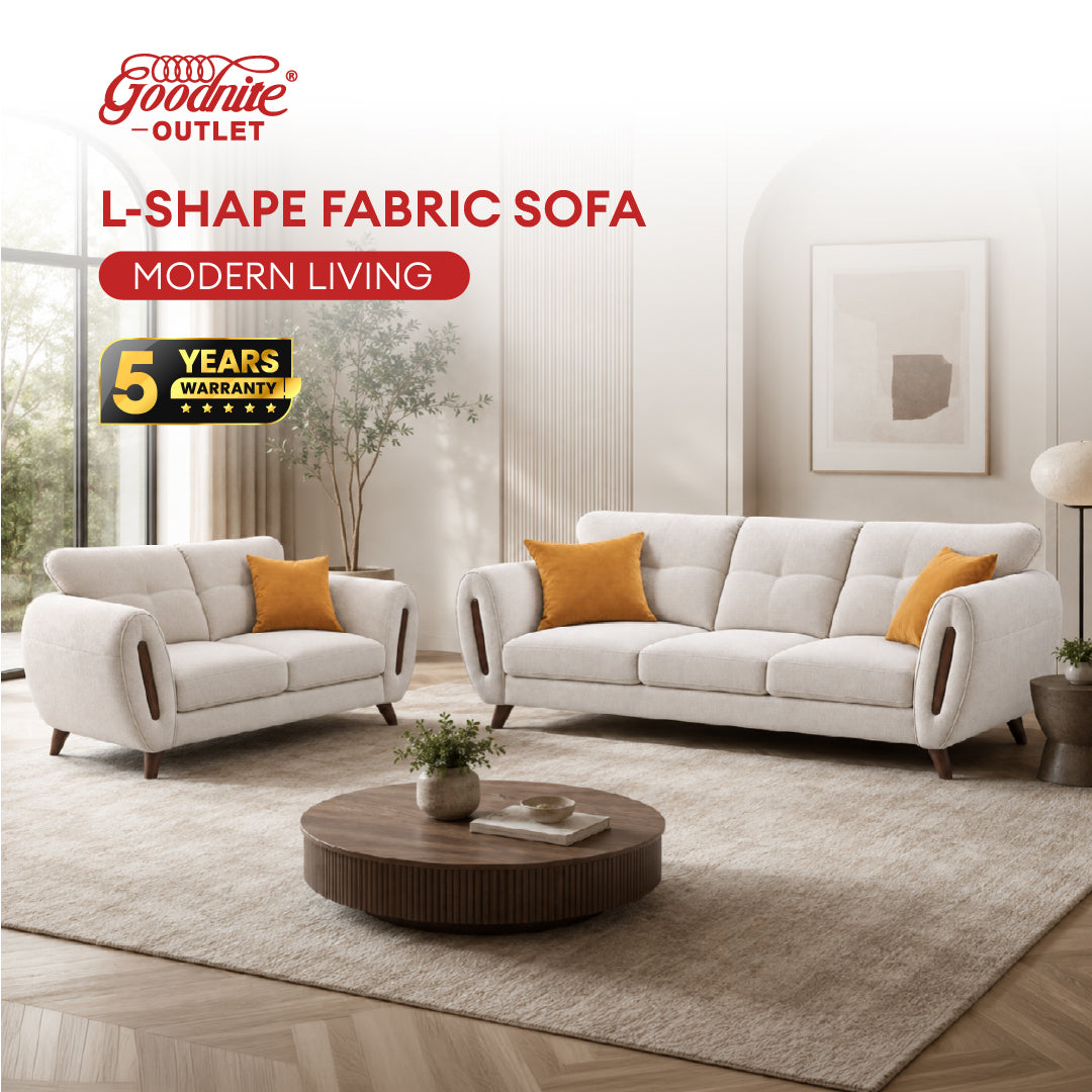 Goodnite Fabric Sofa (GN18), 1 Seater/ 2 Seater/ 3 Seater/ 2+3 Seater, 5 Years Warranty