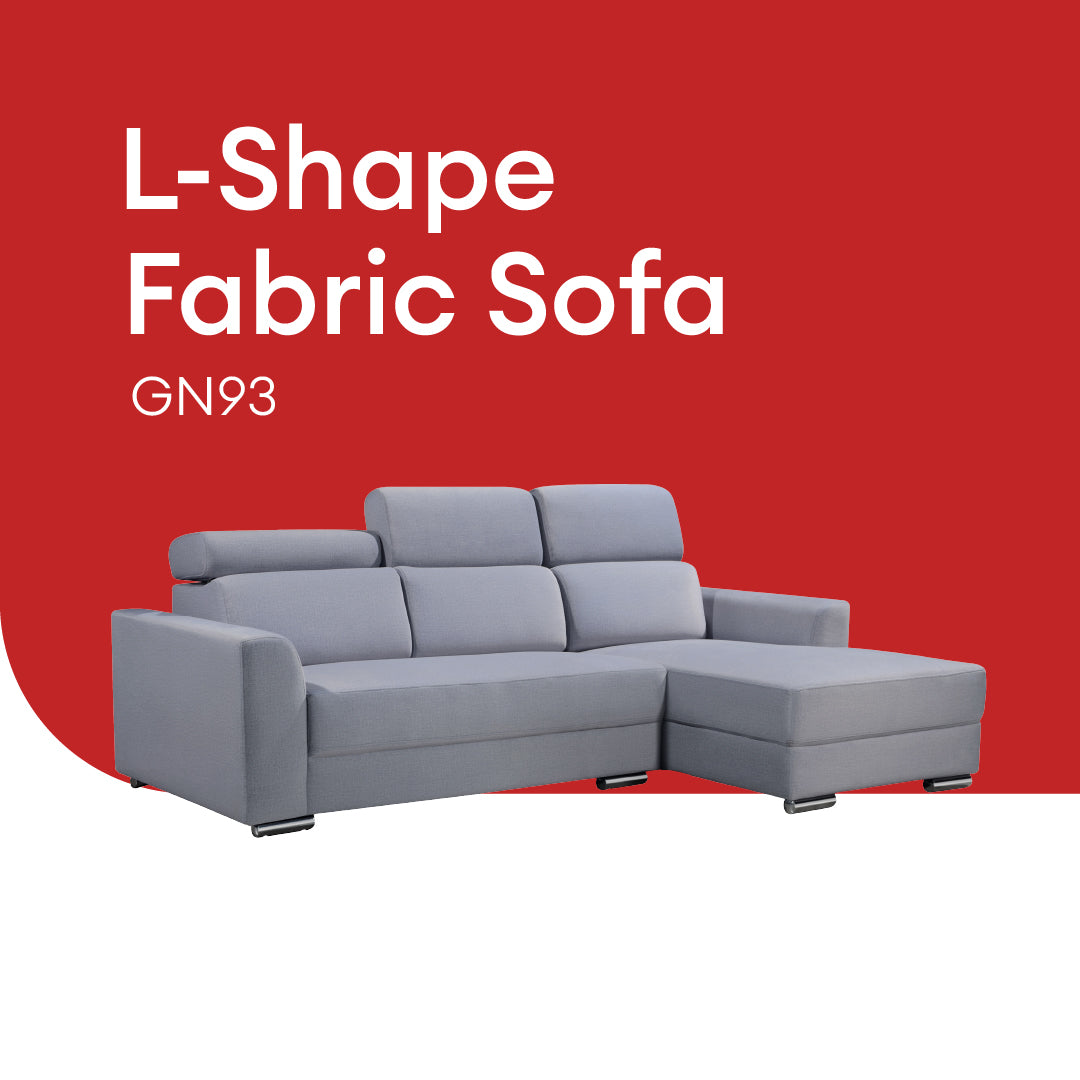 Goodnite L-Shape Fabric Sofa (GN93), 3 Years Warranty