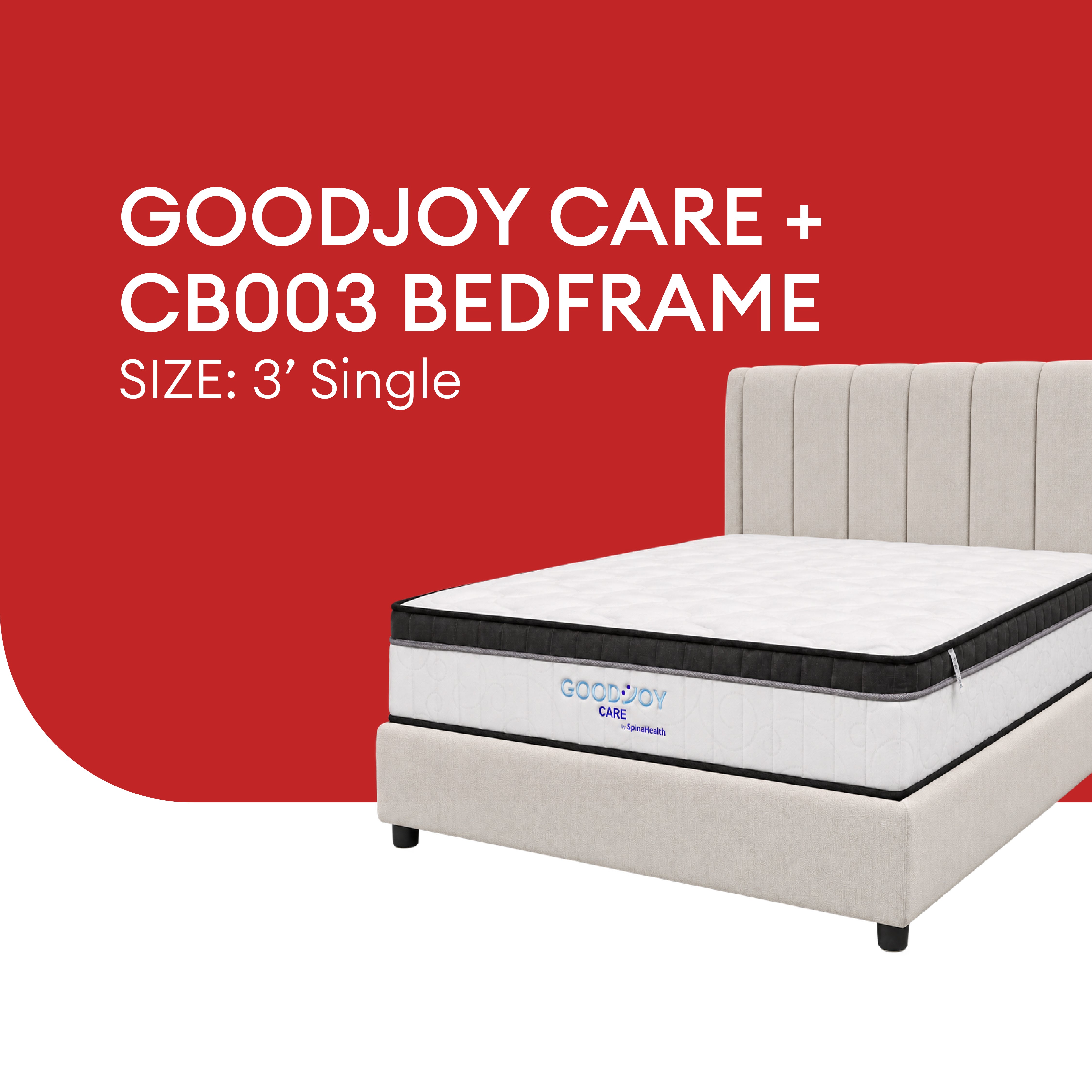 Goodnite GoodJoy Care 7 Turn Posture Spring Mattress (11 Inch) + CB003 Bedframe [Full Set]
