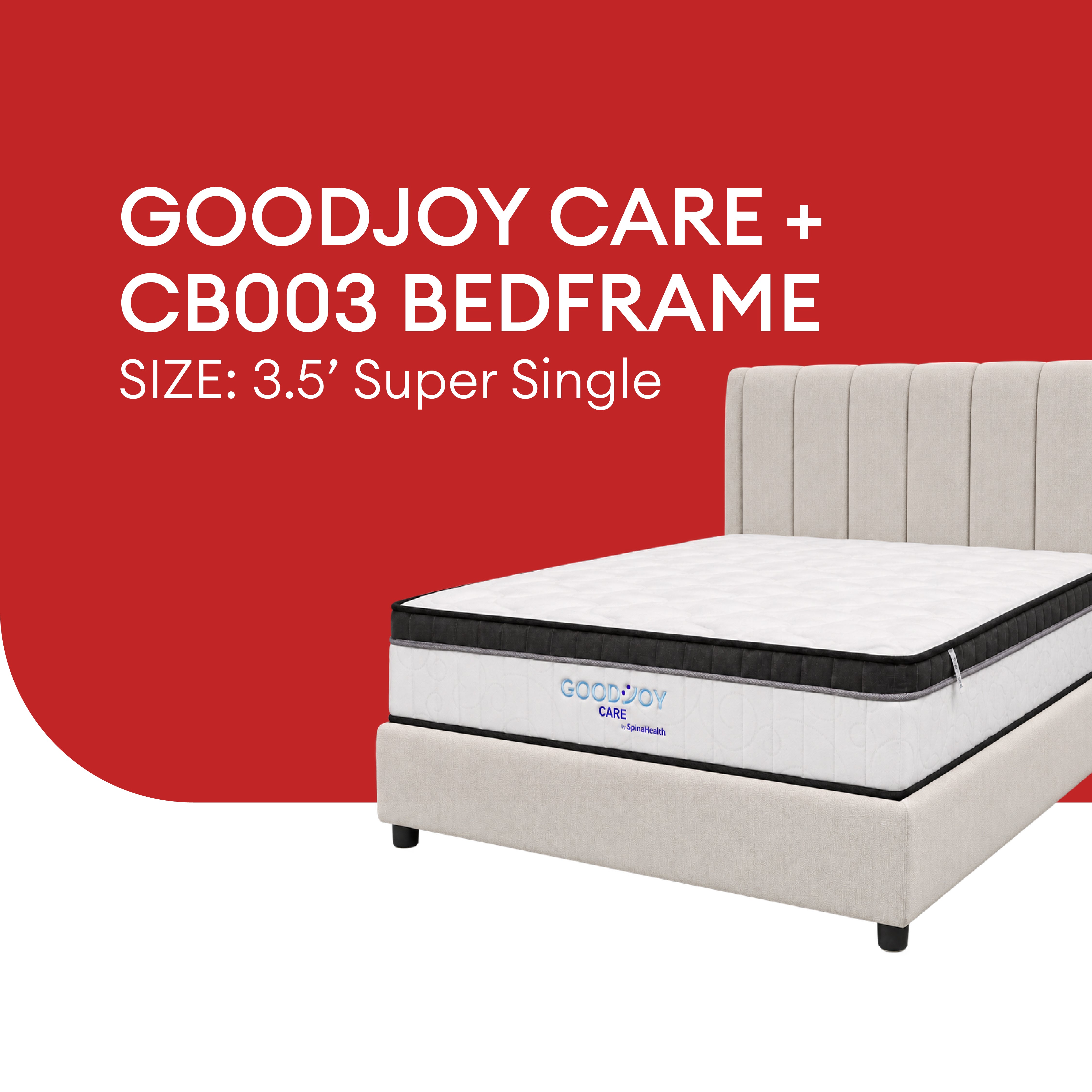 Goodnite GoodJoy Care 7 Turn Posture Spring Mattress (11 Inch) + CB003 Bedframe [Full Set]