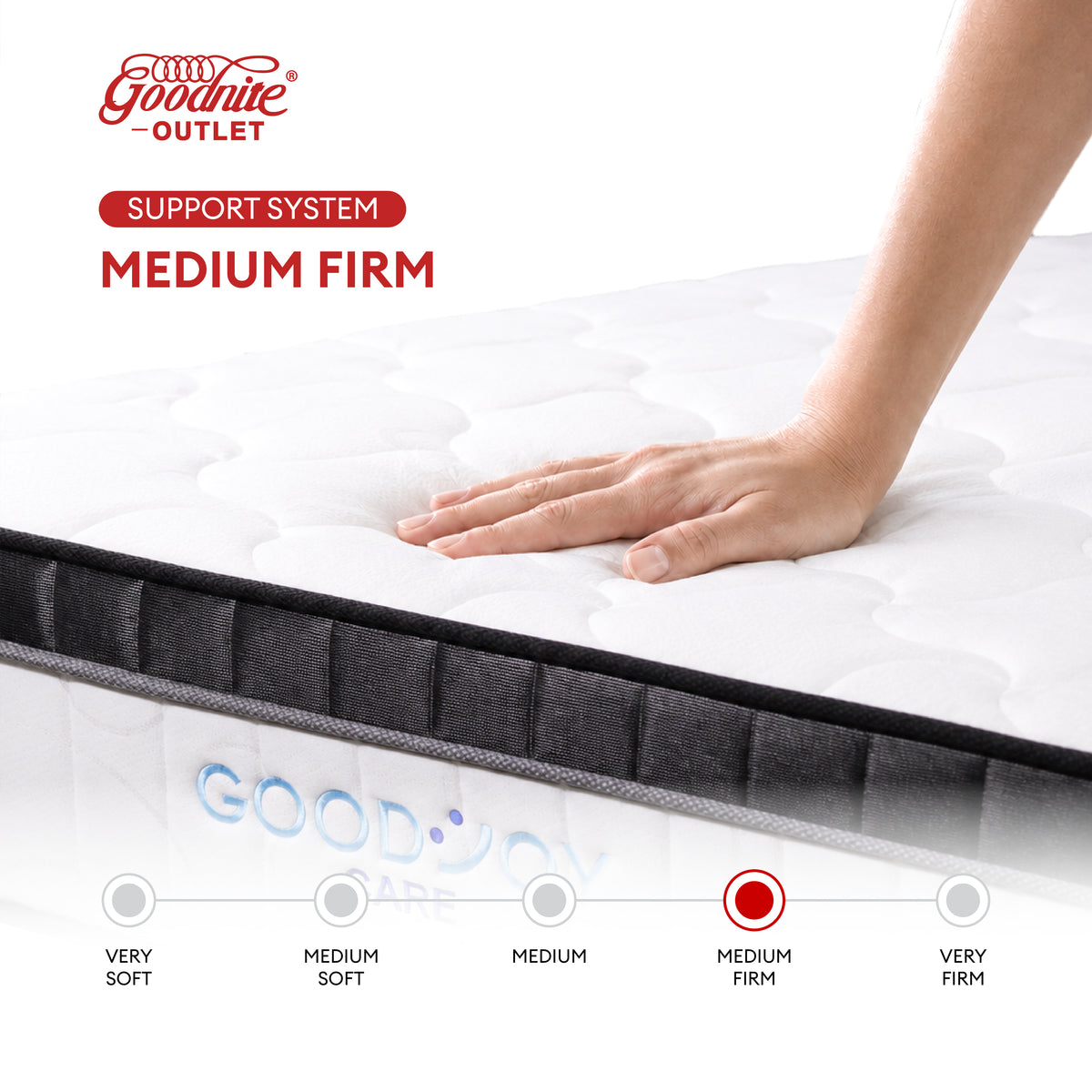 Goodnite GoodJoy Care 7 Turn Posture Spring Mattress (11 Inch) + CB003 Bedframe [Full Set]