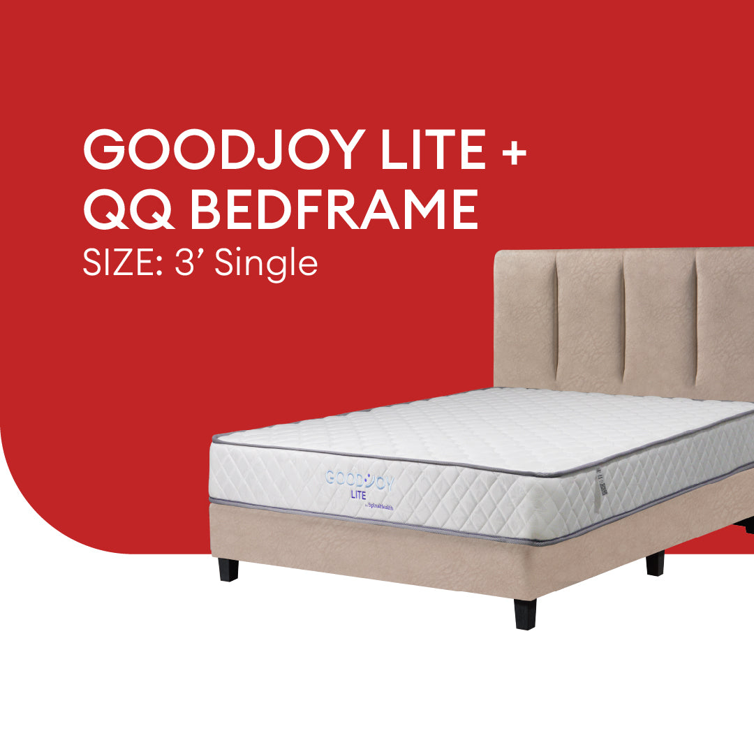 Goodnite GoodJoy Lite 7 Turn Posture Spring Mattress (8.5 Inch) + QQ Bedframe [Full Set]