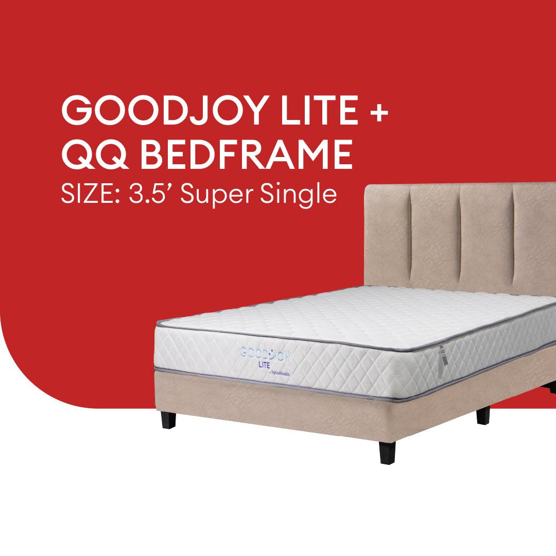 Goodnite GoodJoy Lite 7 Turn Posture Spring Mattress (8.5 Inch) + QQ Bedframe [Full Set]