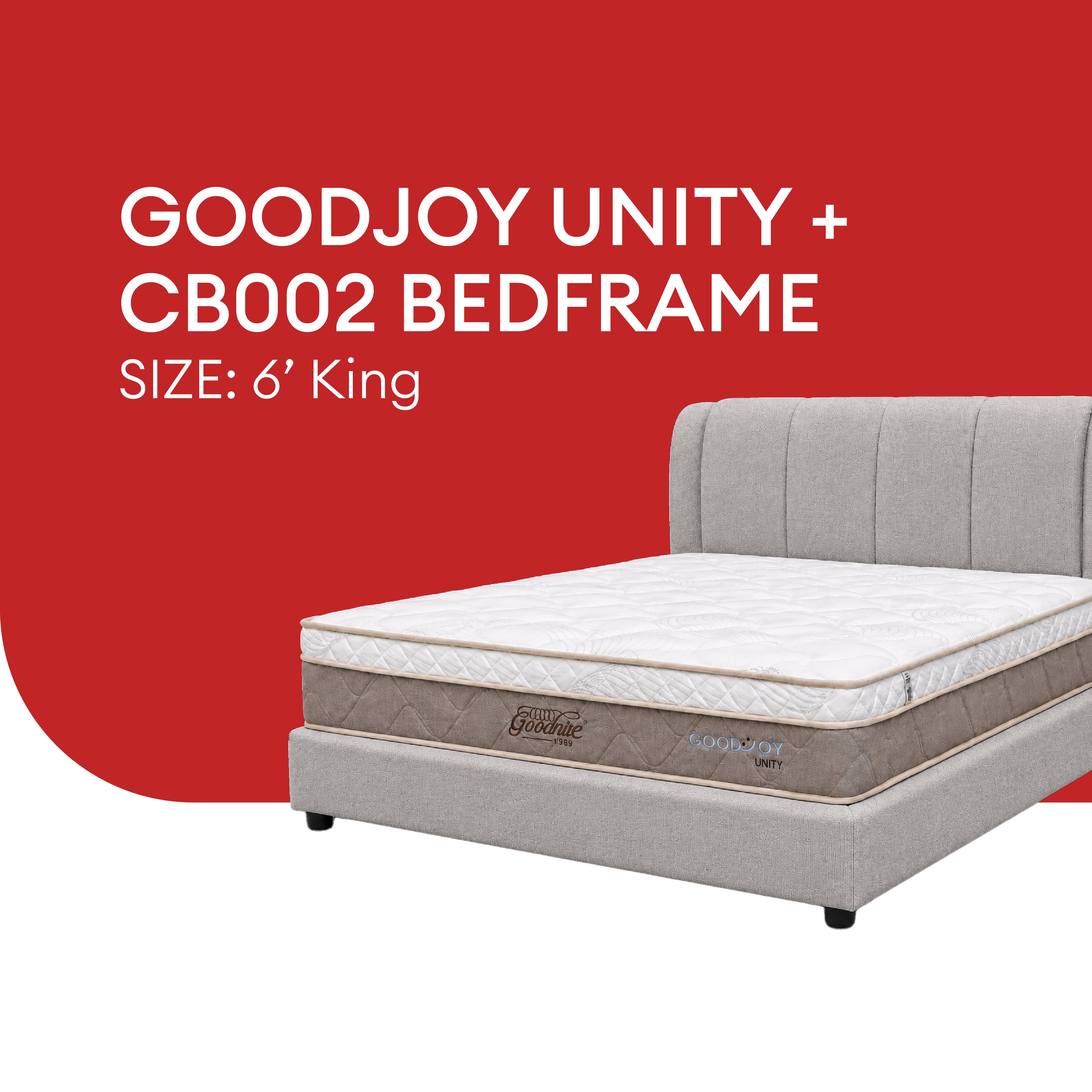 Goodnite GoodJoy Unity 5 Zone Pocket Spring Mattress (11 Inch) + CB002 Bedframe [Full Set]