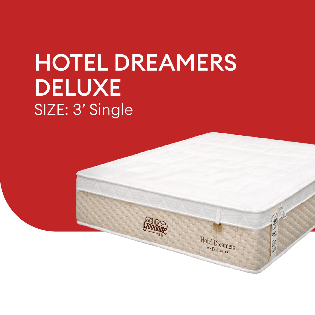Goodnite Hotel Dreamers Deluxe 5 Zone Pocket Spring Mattress (12Inch) with Single/ Super Single/ Queen/ King