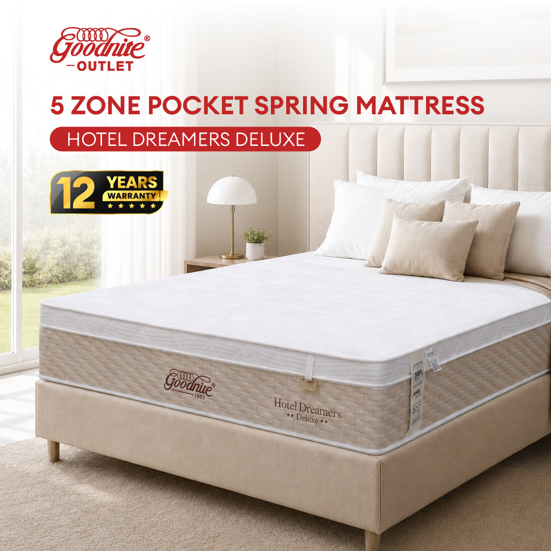 Goodnite Hotel Dreamers Deluxe 5 Zone Pocket Spring Mattress (12Inch) with Single/ Super Single/ Queen/ King