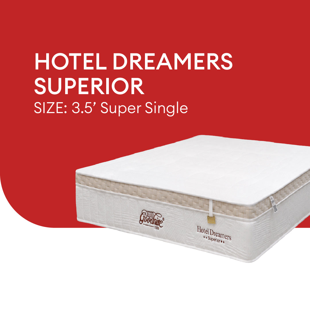 Goodnite Hotel Dreamers Superior 5 Zone Pocket Spring Mattress (10Inch) with Single/ Super Single/ Queen/ King
