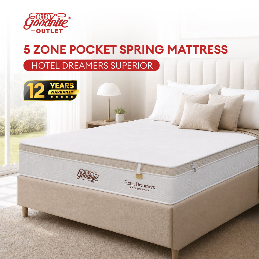 Goodnite Hotel Dreamers Superior 5 Zone Pocket Spring Mattress (10Inch) with Single/ Super Single/ Queen/ King