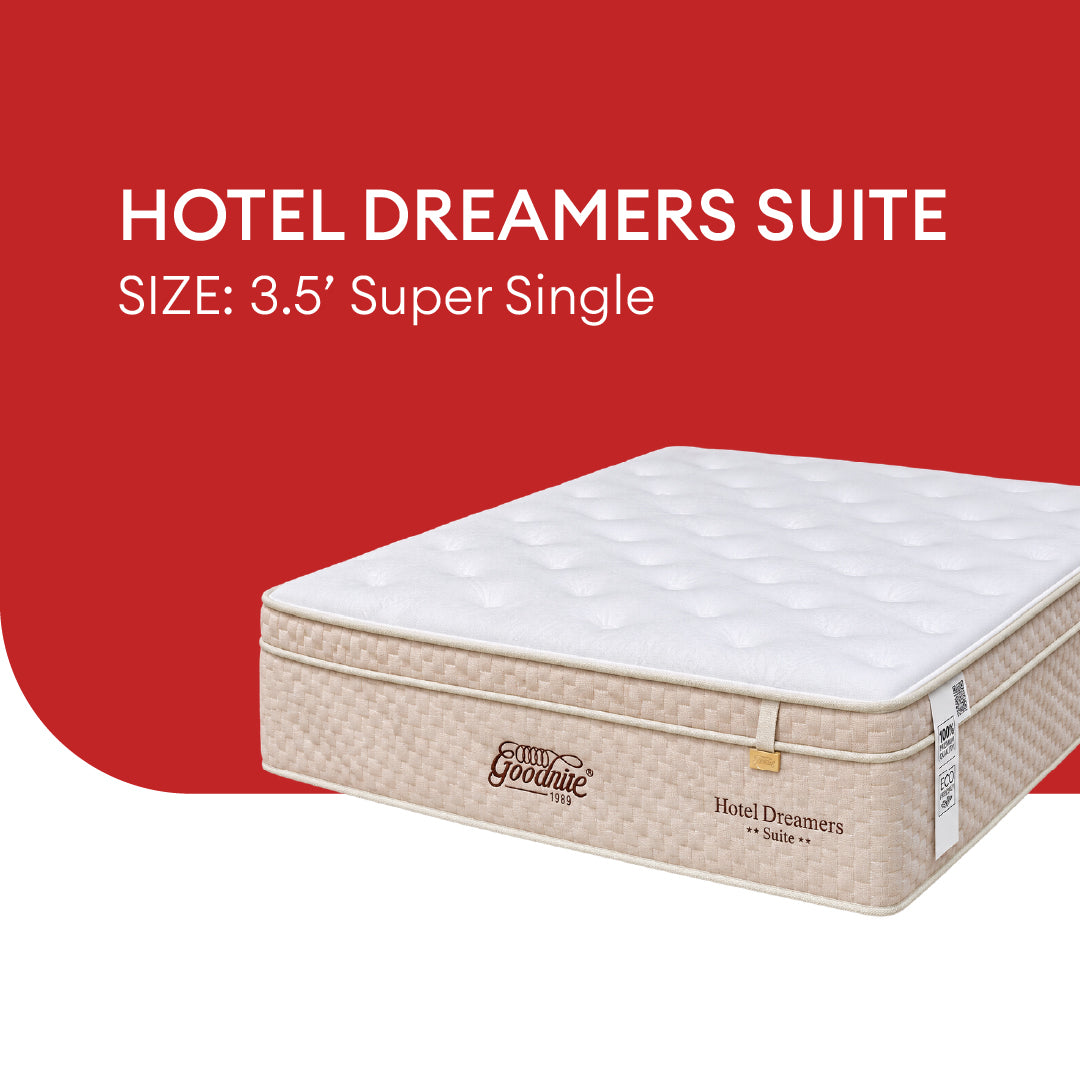 Goodnite Hotel Dreamers Suite 7 Zone Pocket Spring Mattress (14Inch) with Single/ Super Single/ Queen/ King
