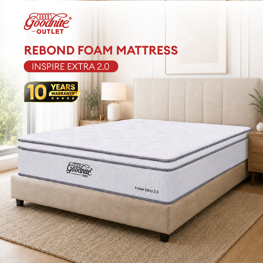 Goodnite Inspire Extra 2.0 5 Zone Pocket Spring Mattress (10Inch) with Single/ Super Single/ Queen/ King