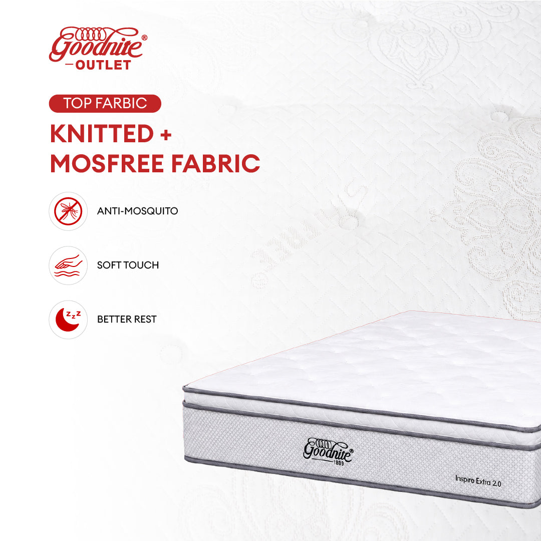 Goodnite Inspire Extra 2.0 5 Zone Pocket Spring Mattress (10Inch) with Single/ Super Single/ Queen/ King