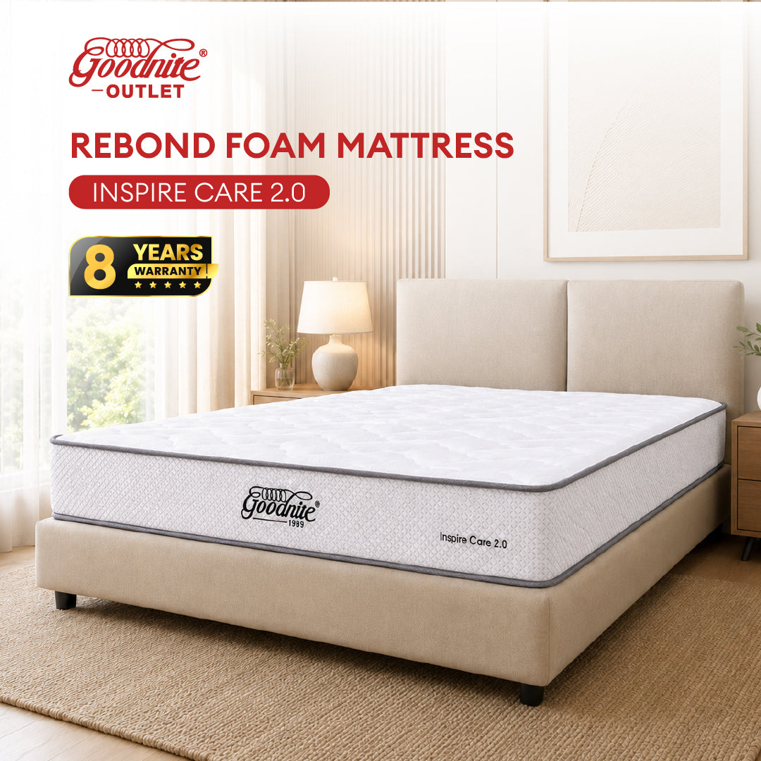 Goodnite Inspire Care 2.0 Rebond Foam Mattress (8 Inch) with Single/ Super Single/ Queen/ King
