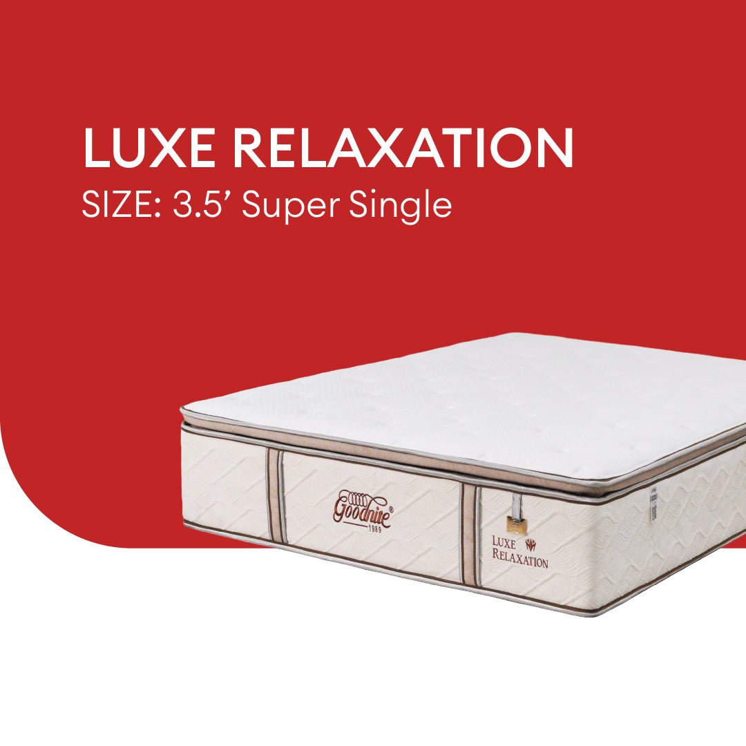 Goodnite Luxe Relaxation Mattress 5 Zone Pocket Spring Mattress (12 Inch) with Single/ Super Single/ Queen/ King