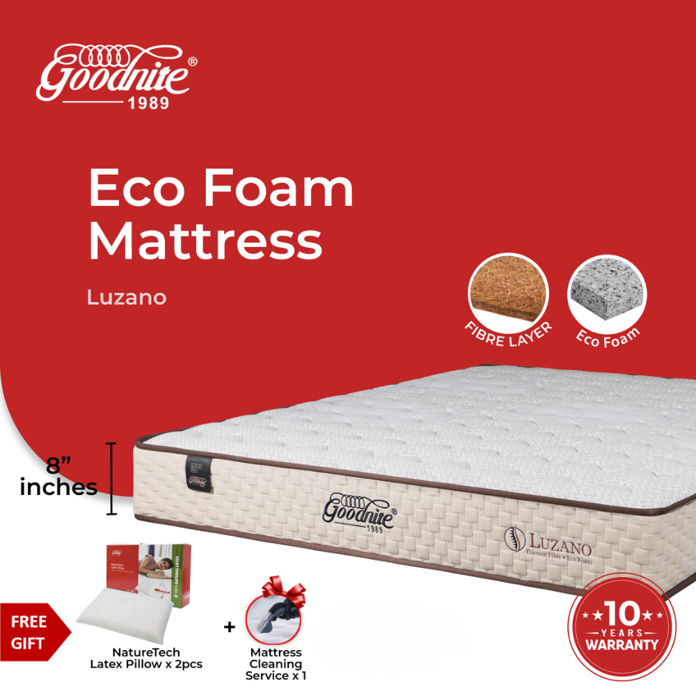 Goodnite Luzano Eco Foam Mattress (8 Inch) with Single/ Super Single/ Queen/ King