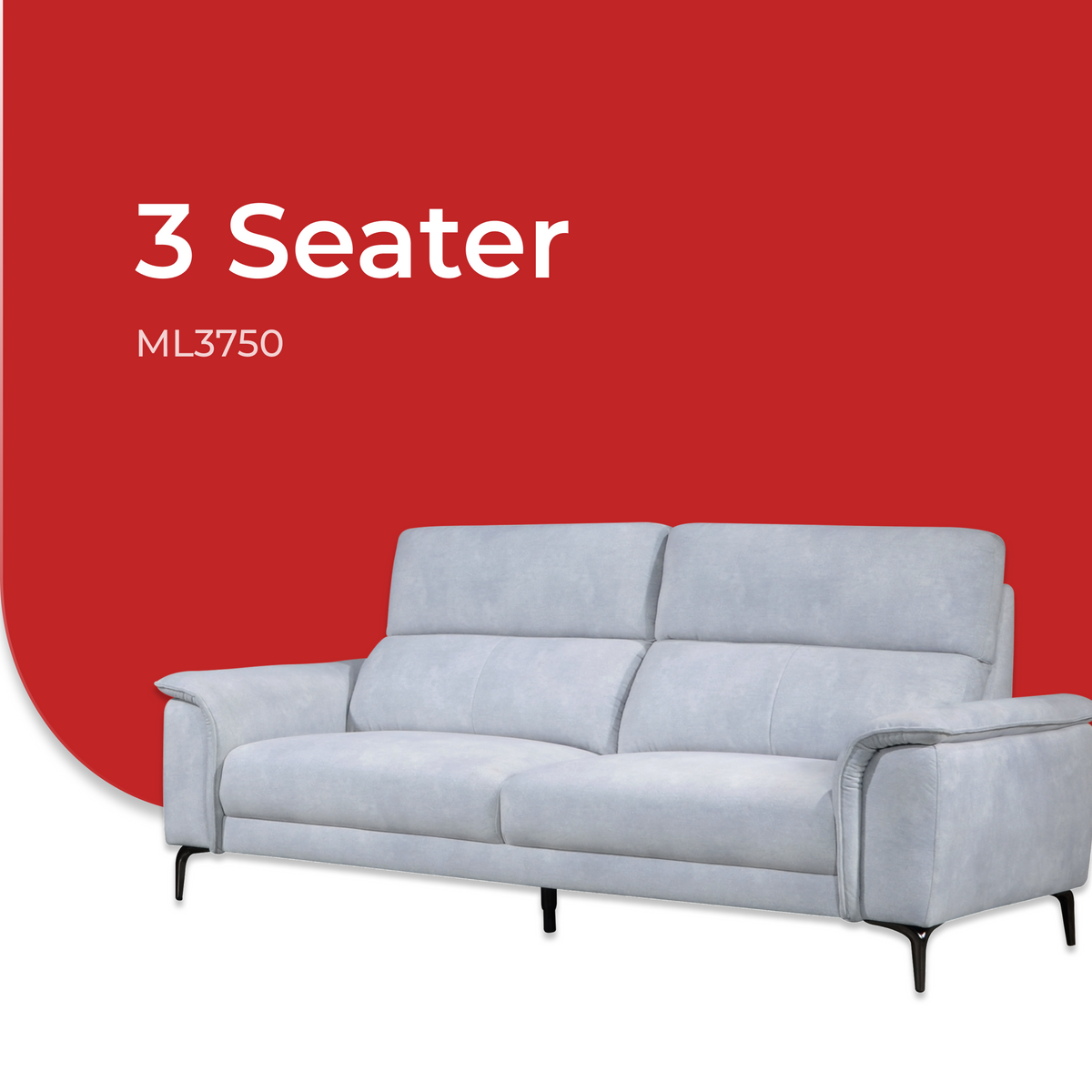 Goodnite Fabric Sofa (ML3750), 1 Seater/ 2 Seater/ 3 Seater & 2+3 Seater, 2.5 Years Warranty