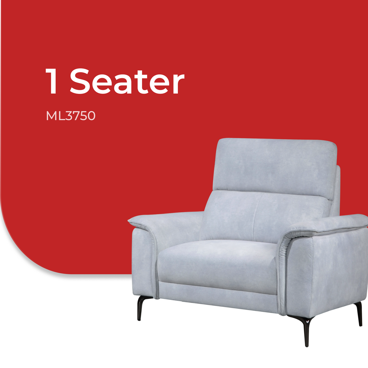 Goodnite Fabric Sofa (ML3750), 1 Seater/ 2 Seater/ 3 Seater & 2+3 Seater, 2.5 Years Warranty