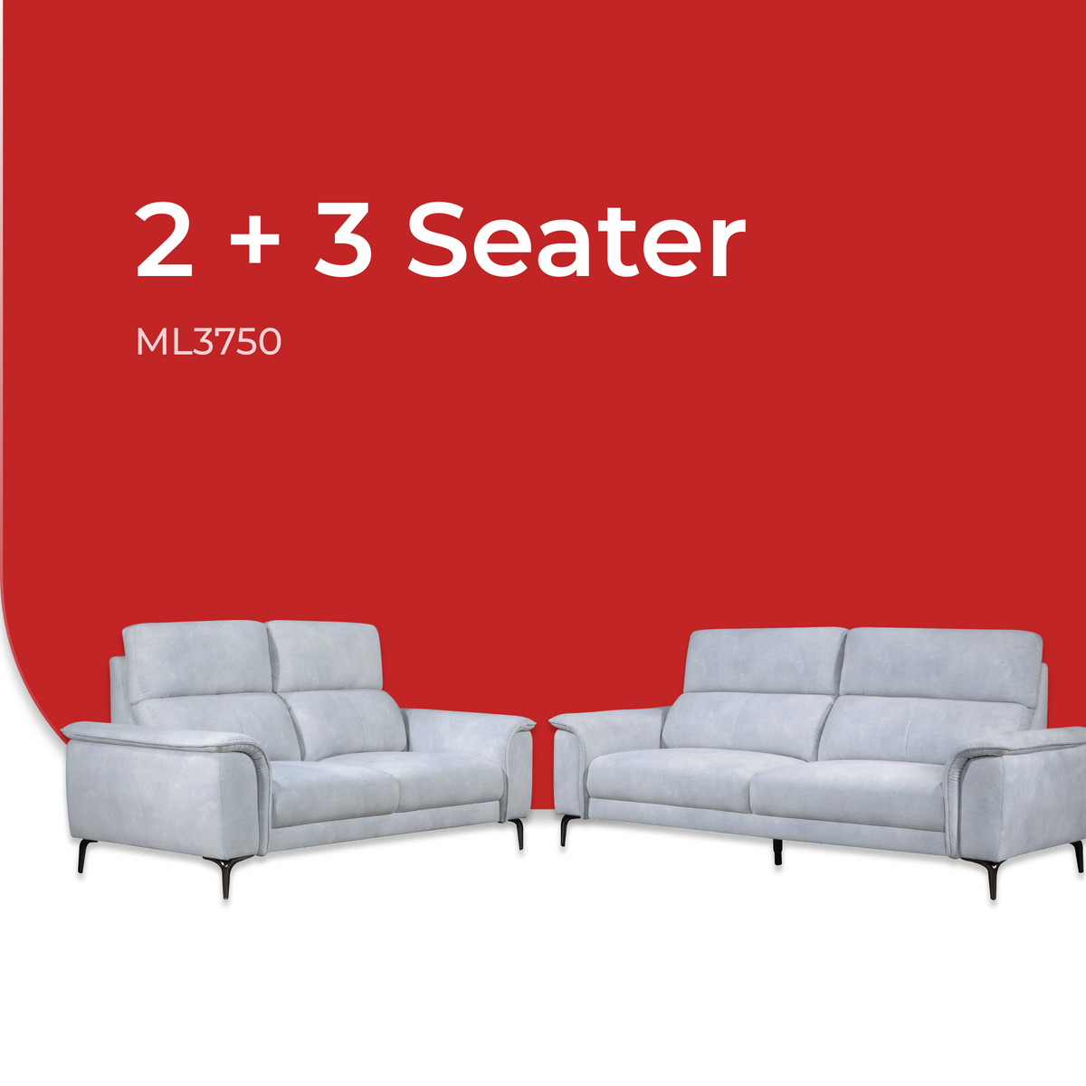 Goodnite Fabric Sofa (ML3750), 1 Seater/ 2 Seater/ 3 Seater & 2+3 Seater, 2.5 Years Warranty
