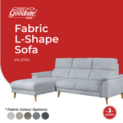 Goodnite Fabric L-Shape Sofa (ML3750), 5 Years Warranty