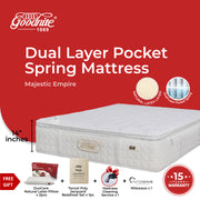 Goodnite Majestic Empire Dual Layer Pocket Spring Mattress (14 Inch) with with Single/ Super Single/ Queen/ King