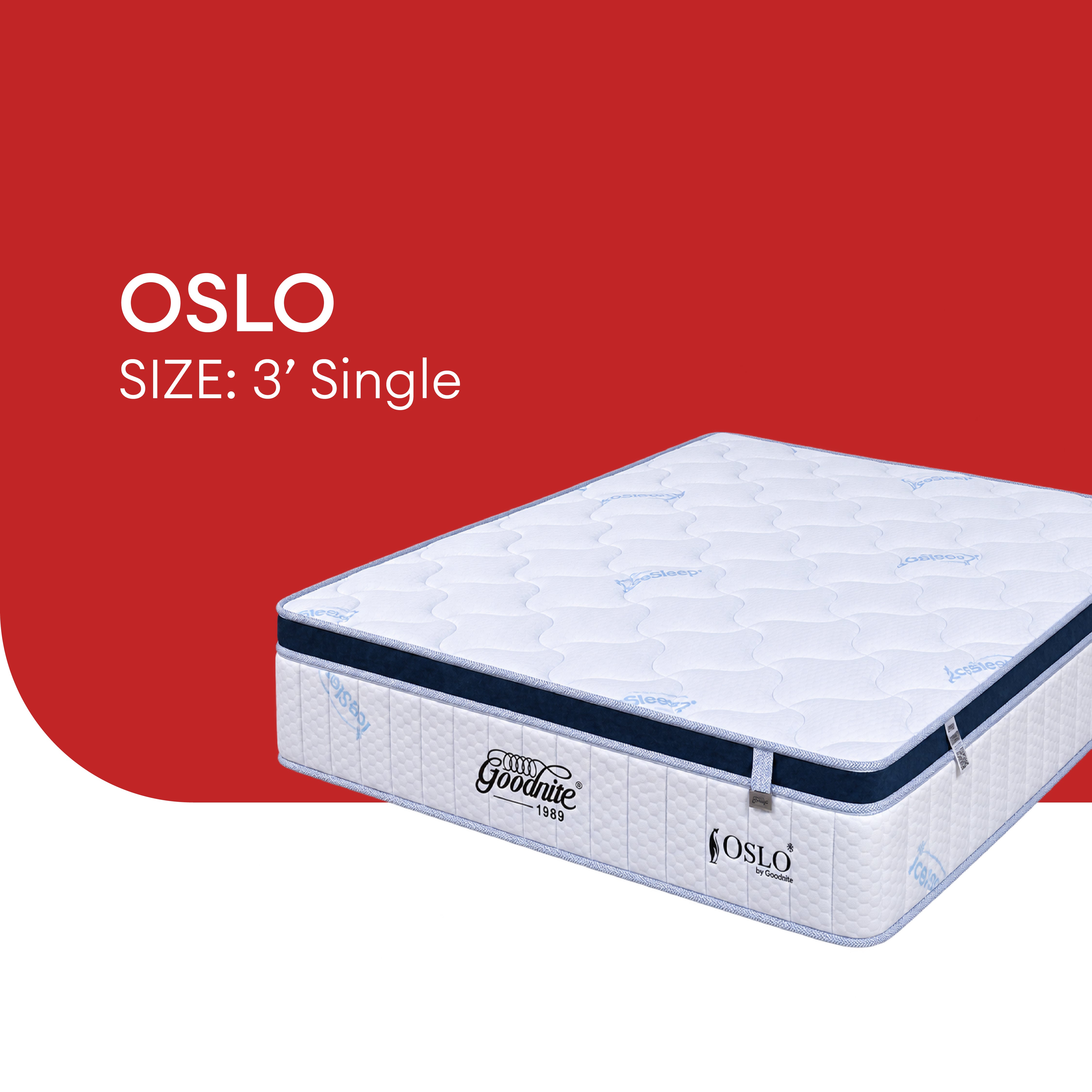 Goodnite Oslo 6 Turn Posture Spring Mattress (10 Inch) with Single/ Super Single/ Queen/ King