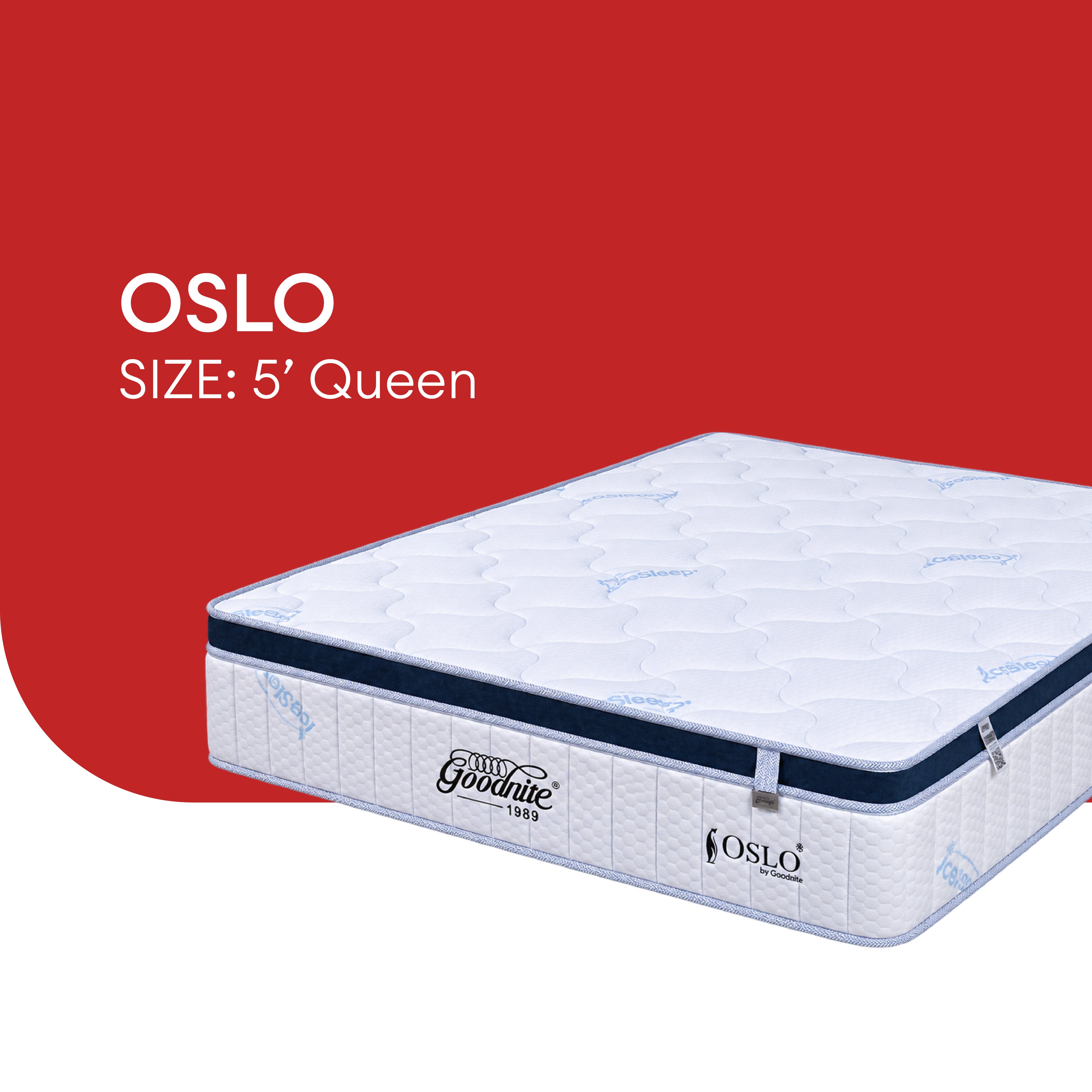 Goodnite Oslo 6 Turn Posture Spring Mattress (10 Inch) with Single/ Super Single/ Queen/ King