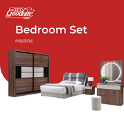 Goodnite Queen/ King Bedroom Set, Bedframe + Wardrobe + Dresser + Side Table (PRB3936)