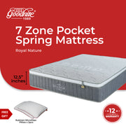 Goodnite Royal Nature 7 Zone Pocket Spring Mattress (12.5 Inch) with Single/ Queen/ King