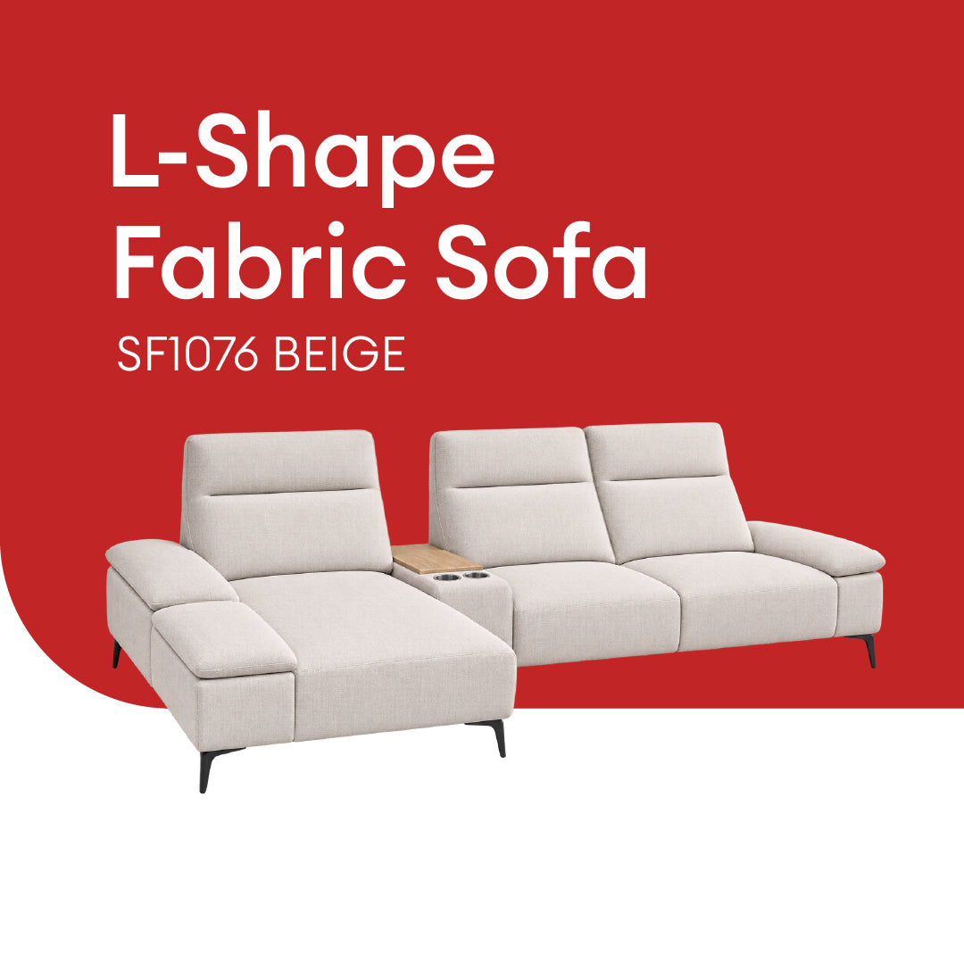 Goodnite L-Shape Fabric Sofa (SF1076), 5 Years Warranty