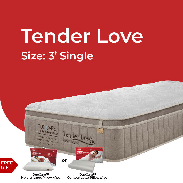 Goodnite Tender Love 5 Zone Pocket Spring Mattress (12.5 Inch) with Single/ Super Single/ Queen/ King