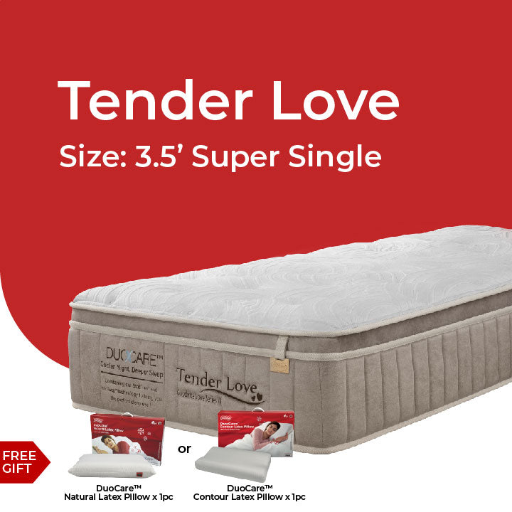 Goodnite Tender Love 5 Zone Pocket Spring Mattress (12.5 Inch) with Single/ Super Single/ Queen/ King