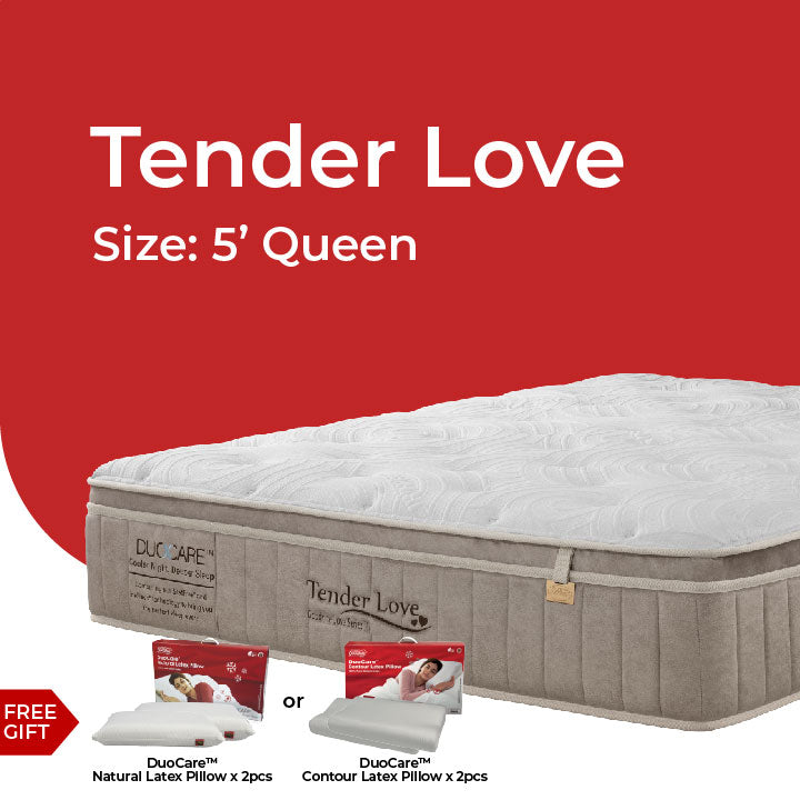 Goodnite Tender Love 5 Zone Pocket Spring Mattress (12.5 Inch) with Single/ Super Single/ Queen/ King