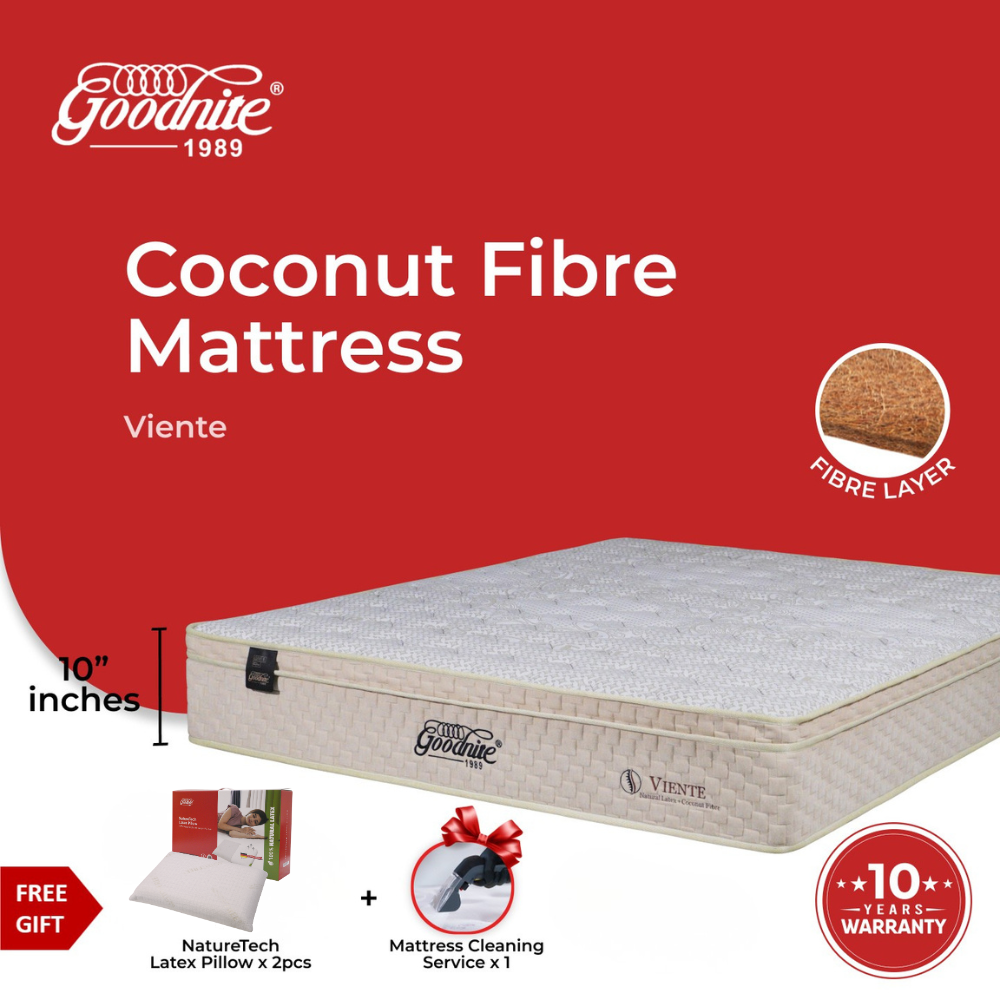 Goodnite Viente Coconut Fibre Mattress (10 Inch) with Single/ Super Single/ Queen/ King